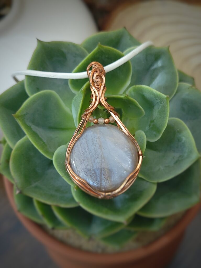 Round Moonstone Necklace